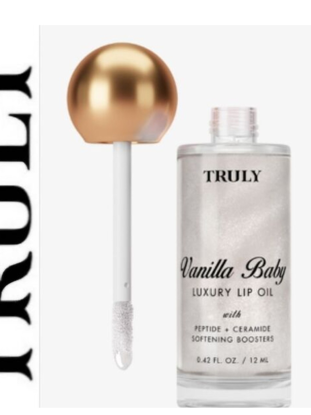 TRULY Vanilla Baby Luxury Lip Oil - Shimmery Pearl NWOB